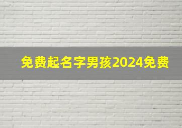 免费起名字男孩2024免费,2024起名免费网男孩儿