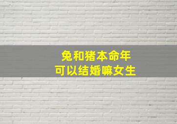 兔和猪本命年可以结婚嘛女生,属相兔与猪合适吗