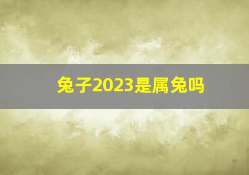 兔子2023是属兔吗,属兔子的多少岁数2023