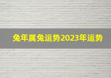 兔年属兔运势2023年运势,兔年运程2023生肖年运程兔年本命年2023年要注意什么