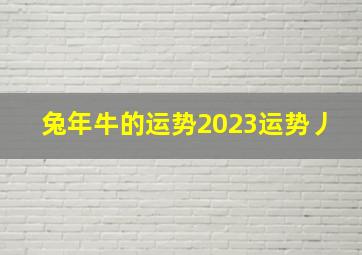 兔年牛的运势2023运势丿,属牛的2023年多少岁兔年运势分析