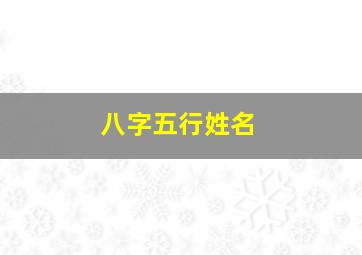 八字五行姓名,八字五行姓名查询