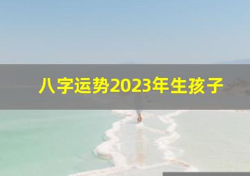 八字运势2023年生孩子,2023年3月4日出生的宝宝八字上等身坐魁地则万物有成