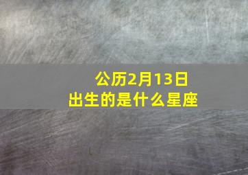 公历2月13日出生的是什么星座,2月13日出生的人是什么星座个性是什么