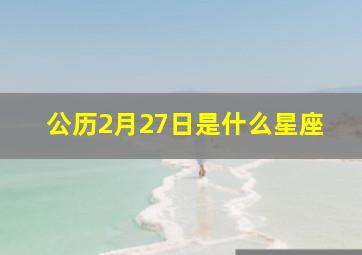 公历2月27日是什么星座,2月27是什么星座的?