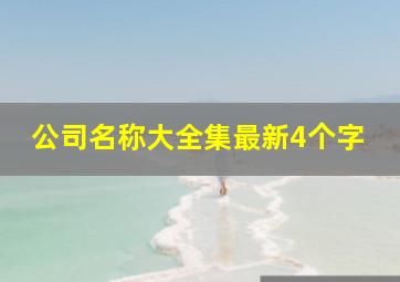 公司名称大全集最新4个字,4个字公司名称集最新大气四字公司取名要点