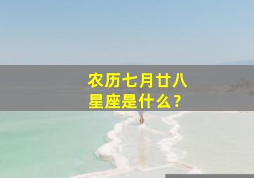 农历七月廿八星座是什么？,农历七月二十八日是什么星座?