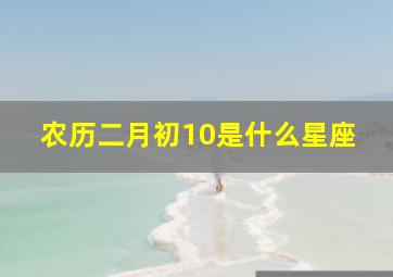 农历二月初10是什么星座,农历2月初10是什么星座的人