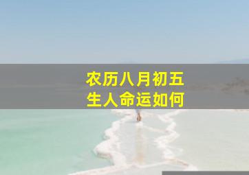 农历八月初五生人命运如何,农历八月初五生日好不好