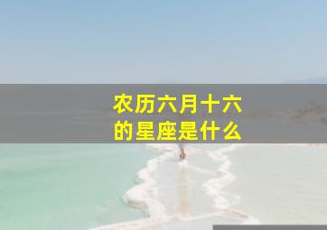 农历六月十六的星座是什么,1987年农历六月十六是什么星座