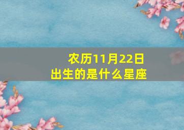 农历11月22日出生的是什么星座,农历1986年11月22日是什么星座