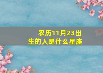 农历11月23出生的人是什么星座,1986年农历11月23日出生是什么星座