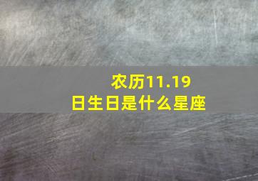 农历11.19日生日是什么星座,农历1999年11月19日出生的是什么星座