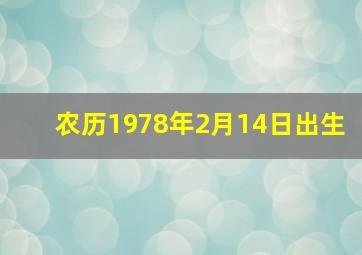 农历1978年2月14日出生,1978年2月14日农历是多少号