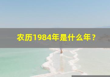 农历1984年是什么年？