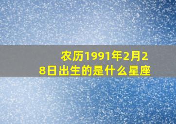 农历1991年2月28日出生的是什么星座,1991年2月28日阴历