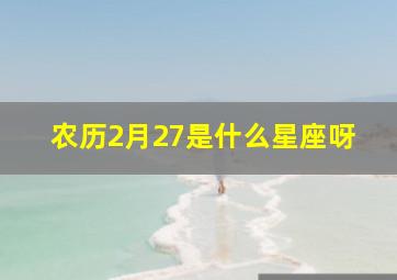 农历2月27是什么星座呀,农历2月27号出生是什么星座