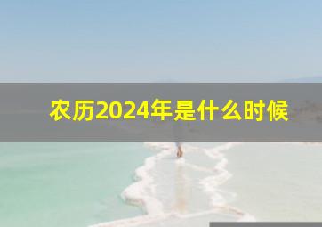 农历2024年是什么时候,2024年过年是几月几号