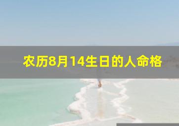 农历8月14生日的人命格