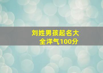 刘姓男孩起名大全洋气100分,刘姓男孩取刘姓男孩的名字