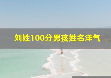 刘姓100分男孩姓名洋气,刘姓男孩名字大全免费