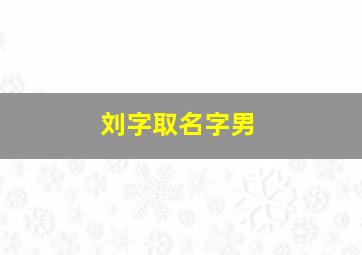 刘字取名字男,刘字取名字男孩名字龙宝