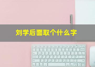 刘学后面取个什么字,刘学起名字