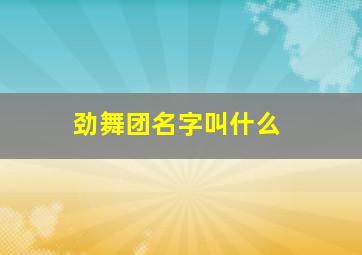 劲舞团名字叫什么,劲舞团的简称