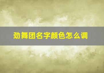 劲舞团名字颜色怎么调,劲舞团如何将游戏名字和昵称改成黑色的或特殊颜色