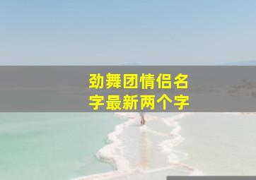 劲舞团情侣名字最新两个字,劲舞团舞团名字大全