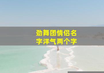 劲舞团情侣名字洋气两个字,劲舞团情侣昵称