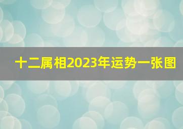 十二属相2023年运势一张图,2023年属相运势大全