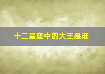 十二星座中的大王是谁,12星座的大王是谁