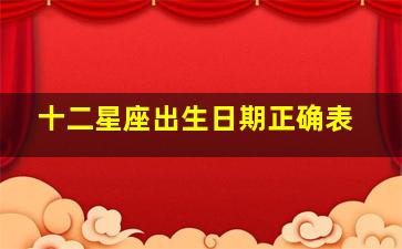 十二星座出生日期正确表,十二星座出生日期正确表一九八零年农厉十一月