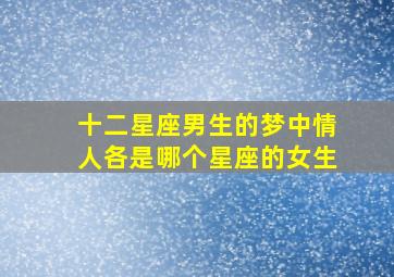 十二星座男生的梦中情人各是哪个星座的女生,男生梦中情人女明星