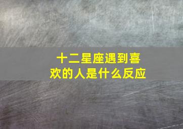 十二星座遇到喜欢的人是什么反应