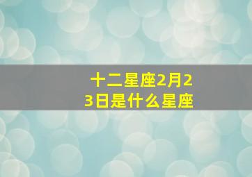 十二星座2月23日是什么星座,24个星座的年月日