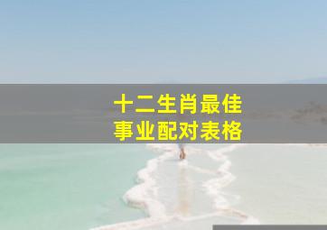 十二生肖最佳事业配对表格,十二生肖最佳配对表格