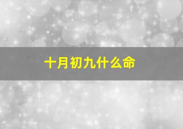 十月初九什么命,农历十月初九出生的人命运如何