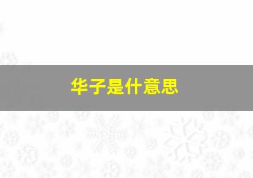 华子是什意思,赛博华子是什么意思梗