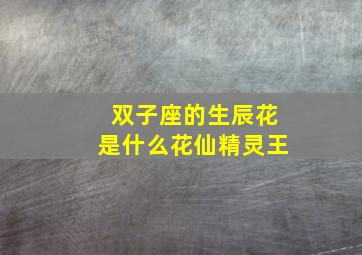 双子座的生辰花是什么花仙精灵王