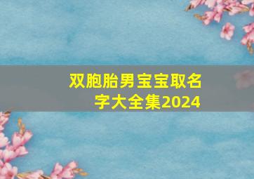 双胞胎男宝宝取名字大全集2024,双胞胎男宝宝取名字大全集2024年