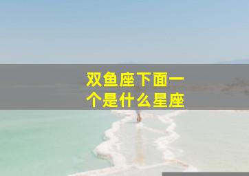 双鱼座下面一个是什么星座,双鱼座的配对星座是什么