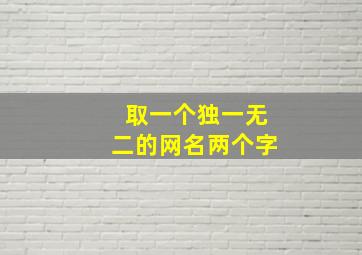 取一个独一无二的网名两个字,起个两个字的网名霸气