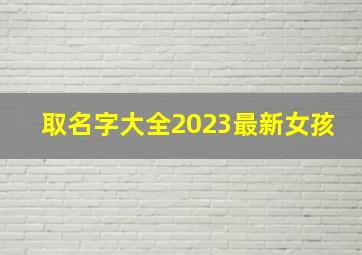 取名字大全2023最新女孩,2023年新生儿取名字大全女气质大方的女孩名字