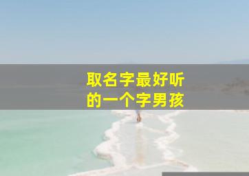 取名字最好听的一个字男孩,男孩的取名宝典一个字