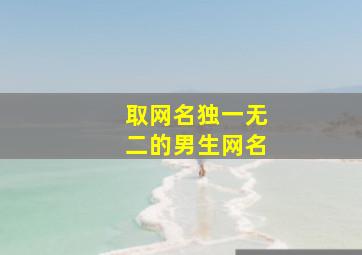 取网名独一无二的男生网名,取网名独一无二的男生网名英文