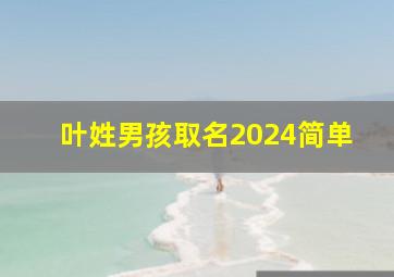 叶姓男孩取名2024简单,叶姓男孩取名2024简单一点