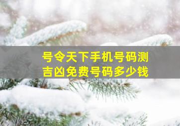 号令天下手机号码测吉凶免费号码多少钱,如何分析手机号码吉凶号令天下号码吉凶