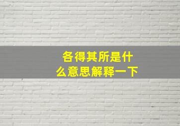 各得其所是什么意思解释一下,各得其所是什么意思解释词语